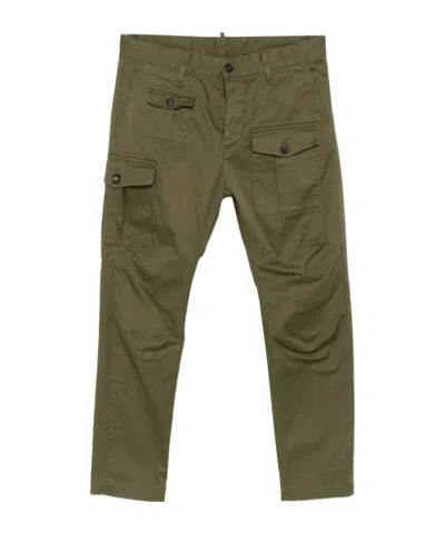 Dsquared2 Slim Cargo Pants In Green