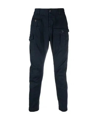 Dsquared2 Slim-cut Cargo Trousers In Navy Blue