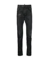 Dsquared2 Slim-cut Straight-leg Jeans In Black