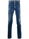 Dsquared2 Slim Faded Jeans In Blue