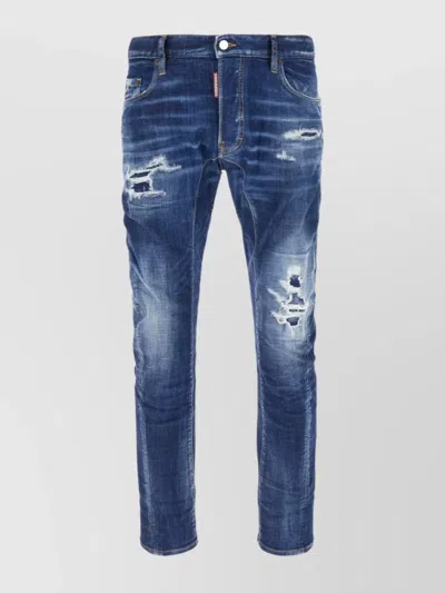 DSQUARED2 SLIM FIT BIKER DENIM TROUSERS