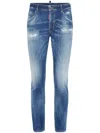 Dsquared2 Cotton Blend Distressed Effect Tapered Leg Trousers
