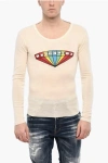 Dsquared2 Man T-shirt Cream Size L Virgin Wool