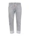 Dsquared2 Slim-fit Cropped Jeans In Gray