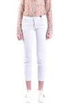 Dsquared2 Slim-fit Cropped White Jeans In White