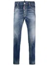 Dsquared2 Bleached Slim-fit Jeans In Blue
