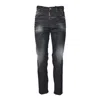 Dsquared2 Distressed Skater Jeans In Black