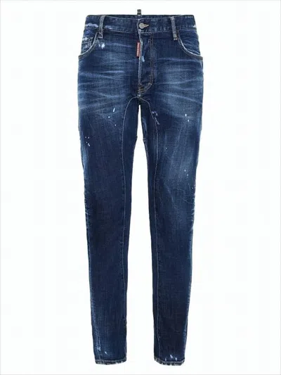 Dsquared2 Slim-fit Distressed Denim Pants In Blue