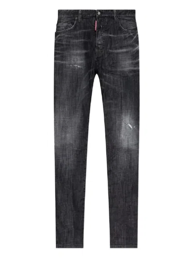 DSQUARED2 SLIM FIT DISTRESSED FIVE-POCKET JEANS