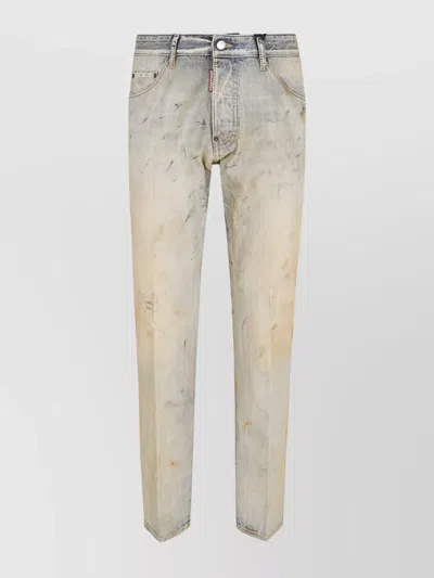 Dsquared2 Slim Fit Five Pocket Denim Trousers In Blue