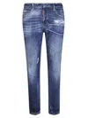 Dsquared2 Slim Fit Five-pocket Jeans With Distressed Detailing In Blue