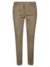 Dsquared2 Slim Fit Five-pocket Pants With Classic Closure In Brown