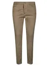 Dsquared2 Slim Fit Five-pocket Pants With Classic Closure In Brown