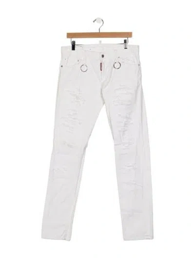 Pre-owned Dsquared2 Slim Fit Jeans In White