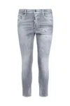 Dsquared2 Slim-fit Jeans With Faded Grey Wash In Gray