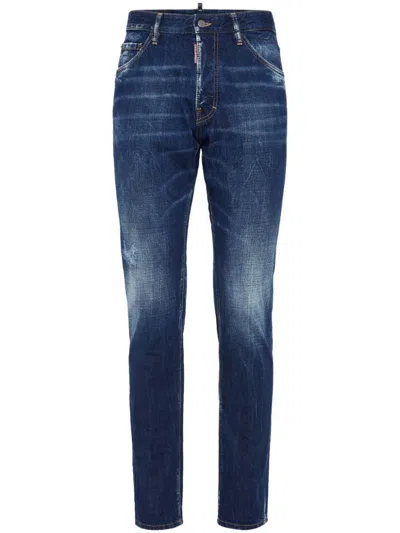 Dsquared2 Slim Fit Jeans With Logo Label