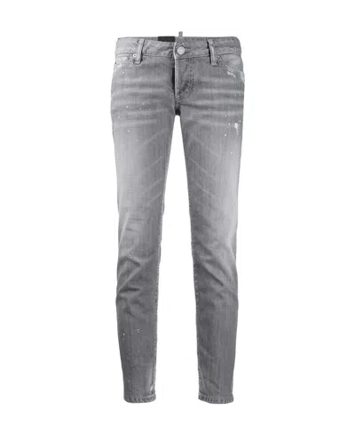 Dsquared2 Slim-fit Low Rise Trousers In Gray