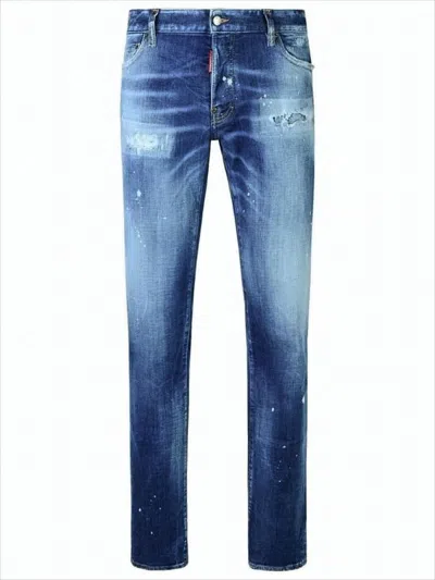 Dsquared2 Slim Fit Medium Blue Denim Jeans