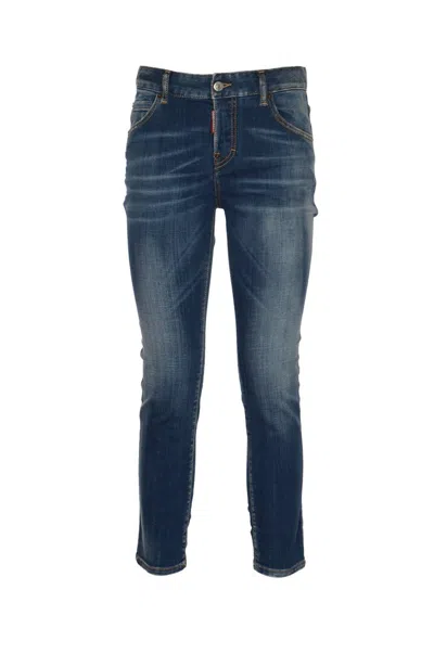 Dsquared2 Slim Fit Medium Cool Girl Jeans In Blue