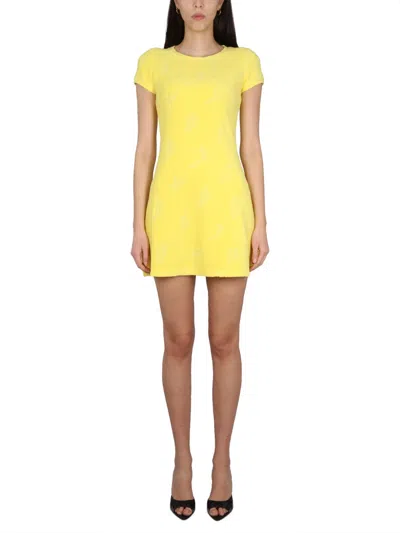 Dsquared2 Slim Fit Mini Dress With Gyro Necklace Detail In Purple