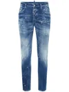 Dsquared2 Dsquared Men Slim Jeans With A Lived-in Effect In Blue