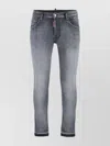 Dsquared2 Slim Fit Skater Jeans With Faded Wash In Gray