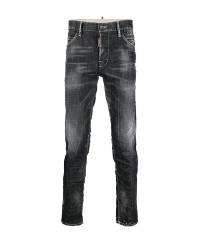 Dsquared2 Slim-fit Straight-leg Jeans In Black