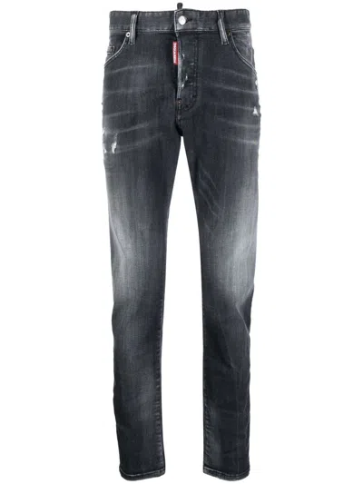 Dsquared2 Slim-fit Stretch-cotton Jeans In Black