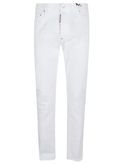 Dsquared2 Slim-fit White Jeans With Five-pocket Design