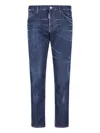 Dsquared2 Distressed Skinny Jeans In Blue