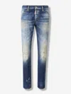 Dsquared2 Faded Distressed Denim Jeans In Blue