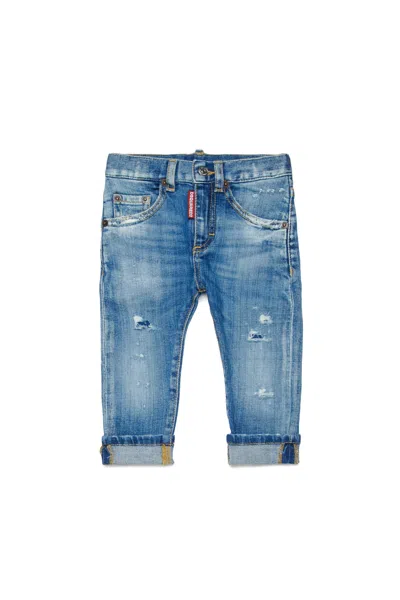 Dsquared2 Slim Jeans In Light Blue Wash