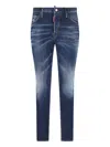 Dsquared2 Distressed Skinny Jeans In Navy Blue