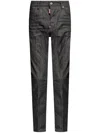 Dsquared2 Logo-patch Cotton Jeans In Black