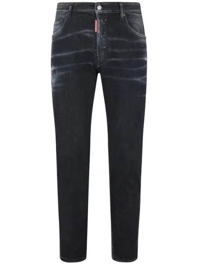 DSQUARED2 BLACK CLEAN WASH SKATER JEANS