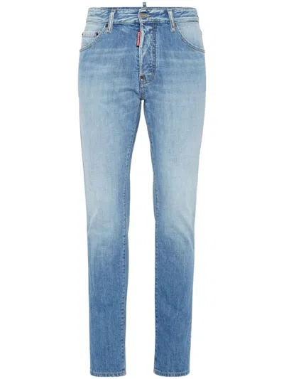 Dsquared2 Slim Mid-rise Jeans In Blue
