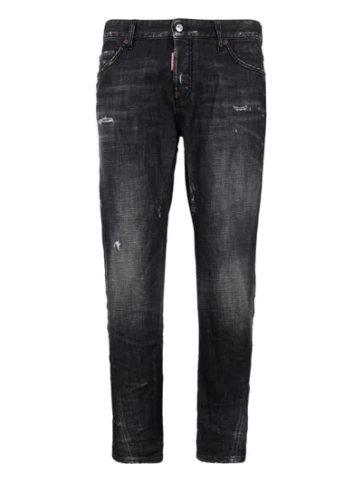 Dsquared2 Dsquared Men Slim Twist Jeans In Black
