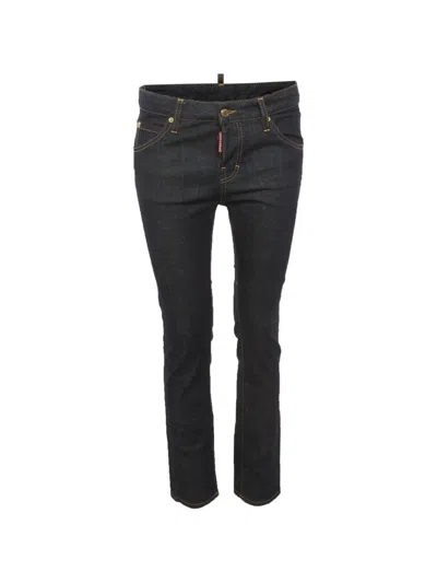 Pre-owned Dsquared2 Slim-fit Button-up Jeans In Blue