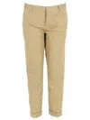 Dsquared2 Slim-fit Cropped Cotton Pants With Polished Cuffs In Multi