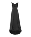 Dsquared2 Flattering Full-length Black Dress With Wide Skirt In Black