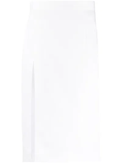 Dsquared2 Slit-detail High-waisted Skirt In White