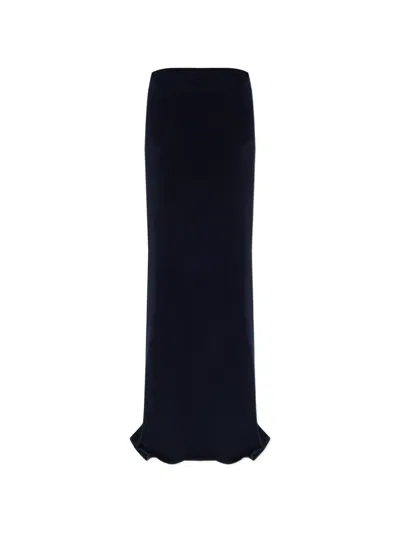 Dsquared2 Slit Maxi Skirt In Blue