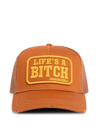 Dsquared2 Slogan-embroidered Baseball Cap In White