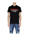 Dsquared2 Crewneck T-shirt With Logo Print In Black