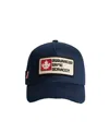 Dsquared2 Slogan-patch Distressed Cap In Black