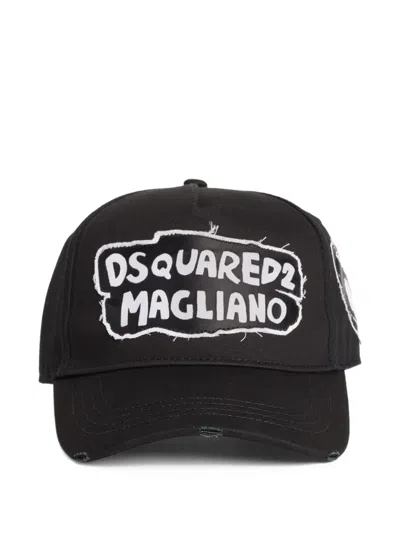 DSQUARED2 SLOGAN-PRINT BASEBALL CAP