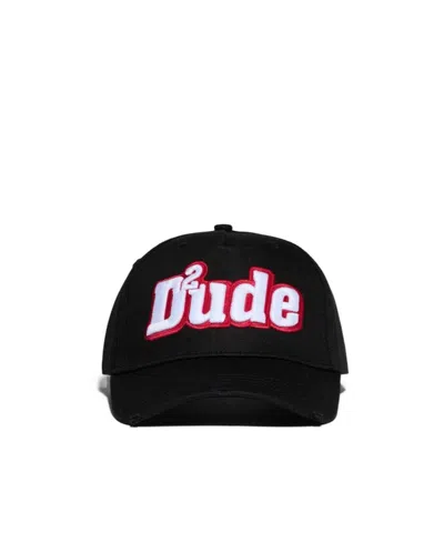 Dsquared2 Slogan-print Baseball Cap In Black