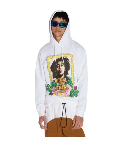 Dsquared2 Slogan-print Cotton Hoodie In White