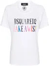 Dsquared2 Slogan-print Cotton T-shirt In Weiss