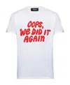 Dsquared2 Man T-shirt White Size L Cotton In White